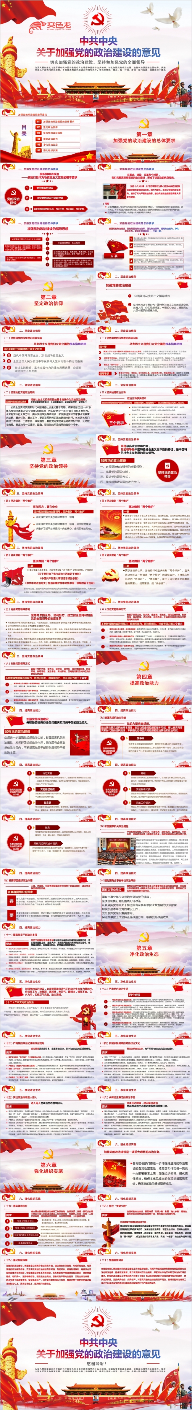中共中央关于加强政治建设的意见解读PPT模板