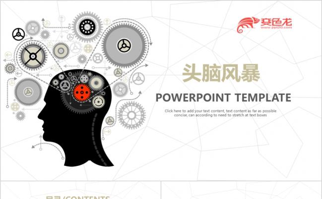 简约精致头脑风暴培训PPT模版缩略图