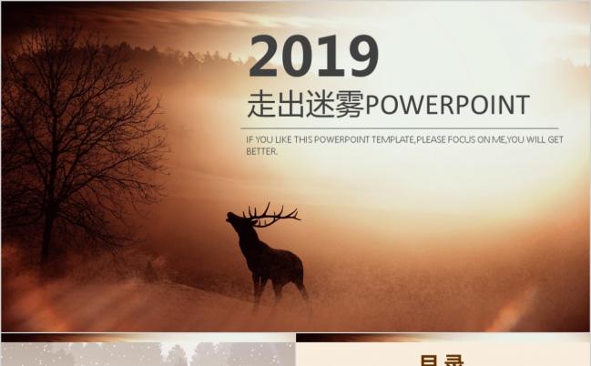 2019走出迷雾年度总结计划ppt模板缩略图