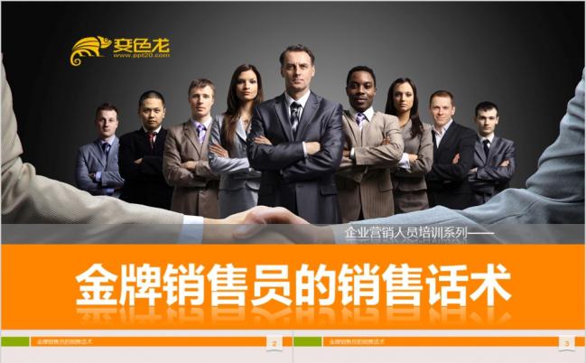 经典实用金牌销售员的销售培训PPT模板缩略图