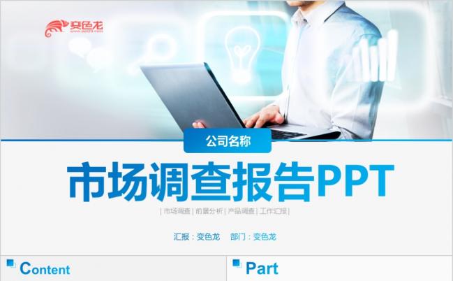 精美实用市场调查报告市调报告ppt模板缩略图