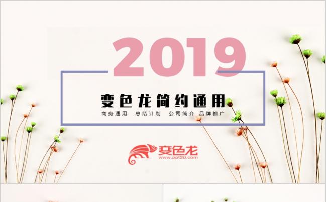 2019小清新年终工作总结计划总结汇报商务计划书管理培训PPT模板缩略图