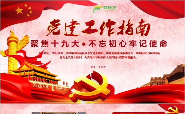 视频开场党政党课不忘初心牢记使命做合格党员党建工作指南PPT模板缩略图