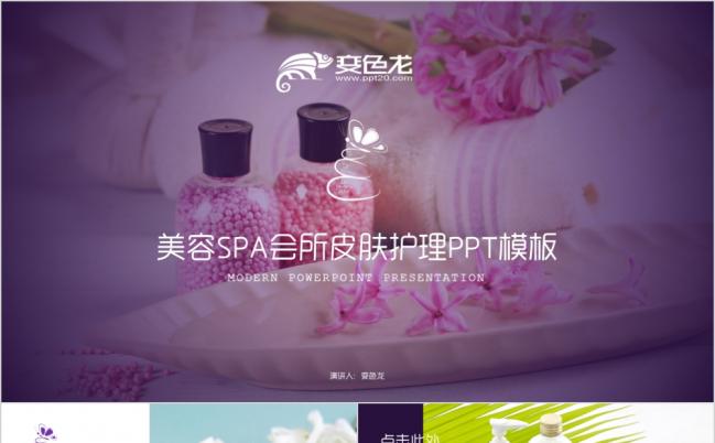 美容养生spa化妆品行业通用PPT模板缩略图