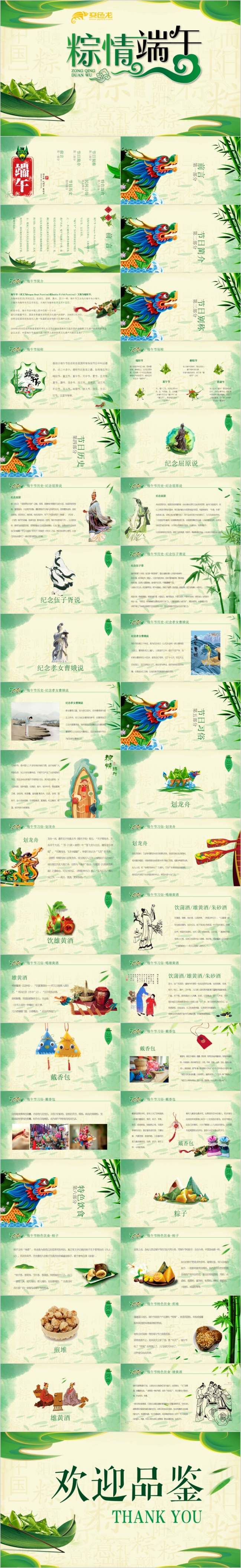 中国习俗端午节民俗端午节由来PPT模板