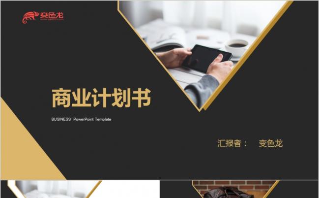 精致大气商务黑金商业计划书PPT模版缩略图
