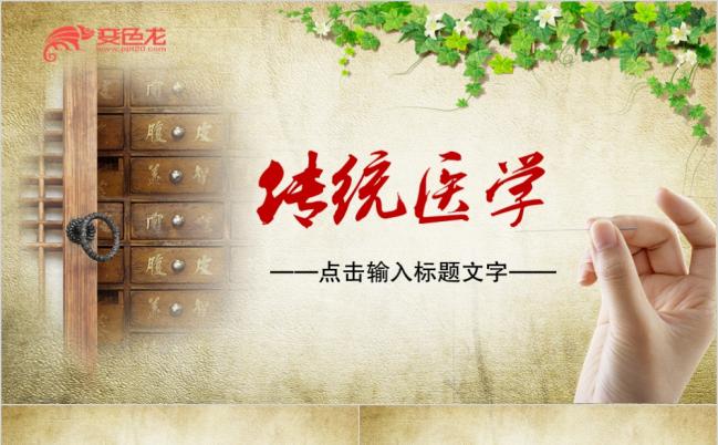 水墨中国风传统中草药医学动态PPT模板缩略图