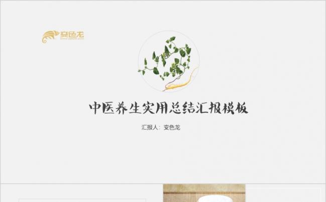 草木中草药主题中医养生商务实用PPT模板缩略图
