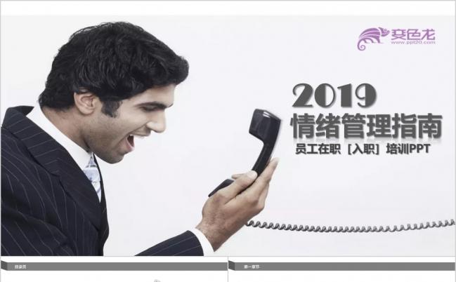 2019最新突用完整版企业员工情绪管理培训指南PPT模板缩略图