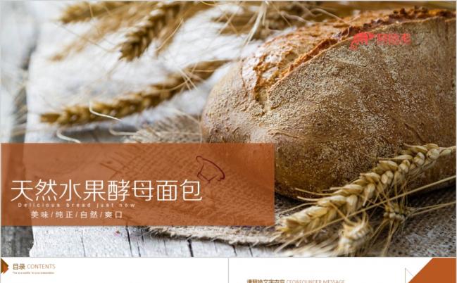 糕点面包房西餐中式美食蛋糕面食面食店PPT模板缩略图