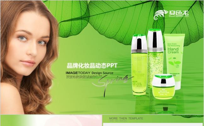 2019时尚极简风格女性化妆品PPT模板缩略图