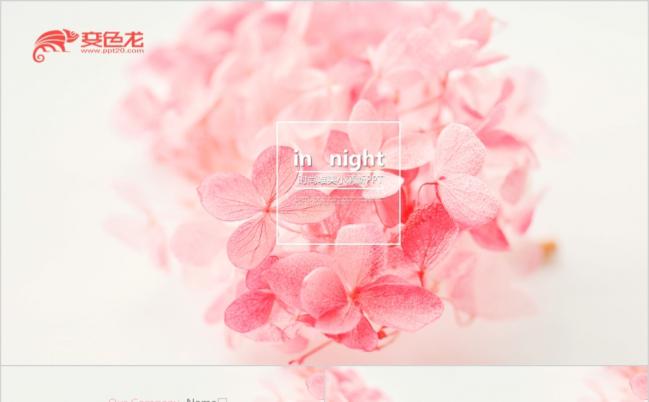 粉色精美韩范时尚小花文艺动态ppt模板缩略图