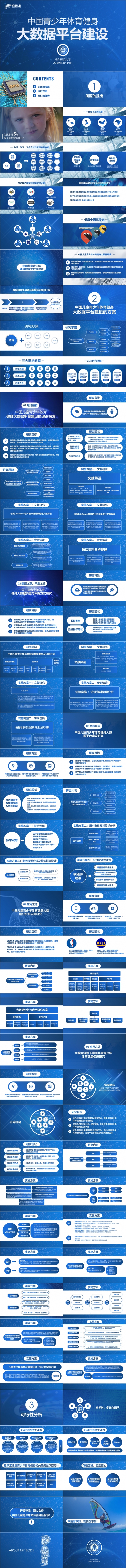 中国青少年体育健身大数据平台建设动态PPT模板