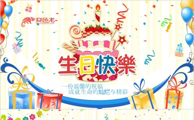 儿童生日快乐电子相册创意卡通ppt模板缩略图