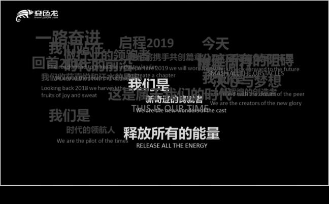 震撼唯美2019企业年会开场视频片头动画PPT模板缩略图