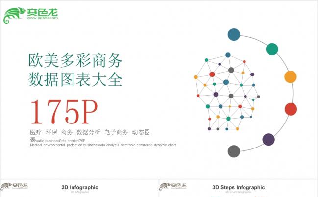 年终汇报思维导图数据表精致实用PPT模板缩略图