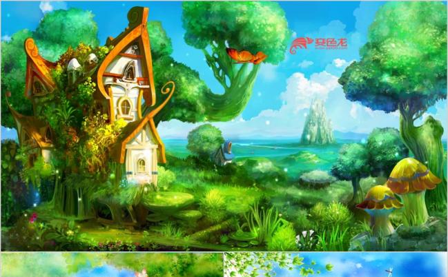 精美视频开场卡通动画通话世界PPT模板缩略图