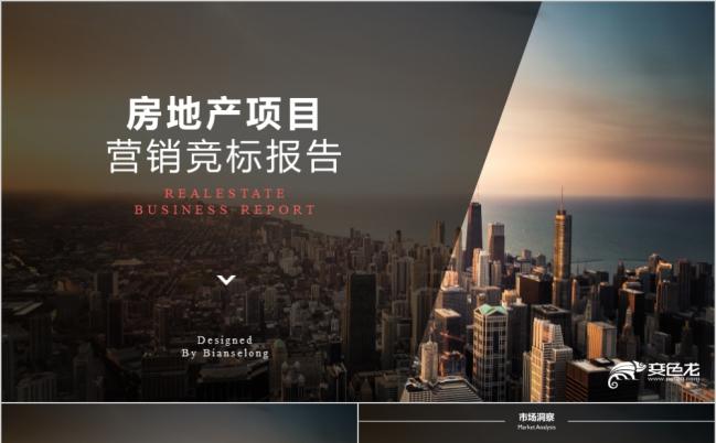 朦胧感恢弘房地产营销竞标报告PPT模板缩略图