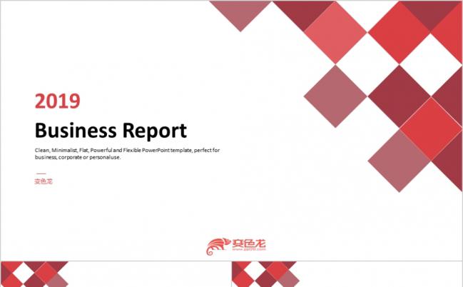 2019红色简约通用商务总结个人述职报告PPT模板缩略图