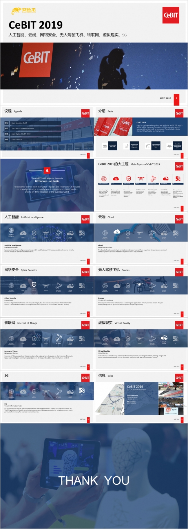 2019人工智能无人驾驶虚拟现实PPT模板