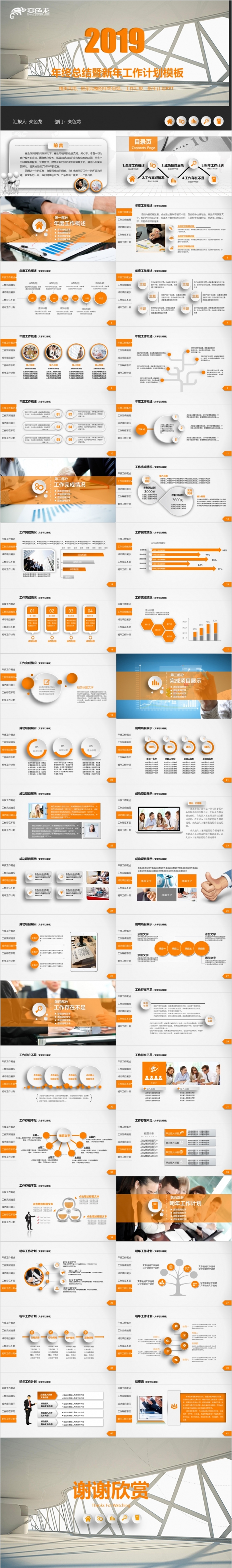 2019实用型工作总结汇报PPT模板