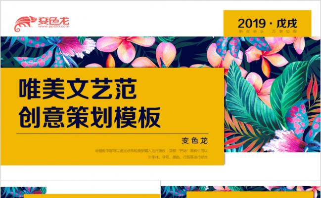 2019唯美文艺范创意策划PPT模板缩略图