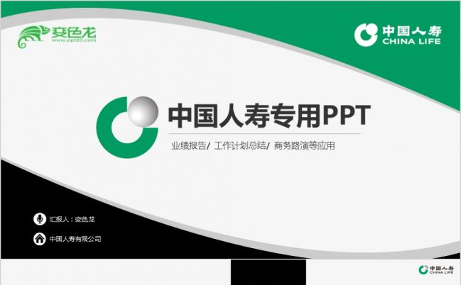 2019中国人寿集团公司工作总结PPT模板缩略图
