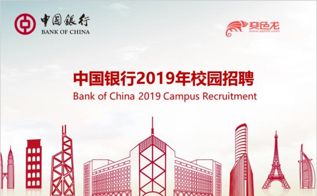 中国银行2019年校园招聘宣讲企业宣传PPT模板缩略图