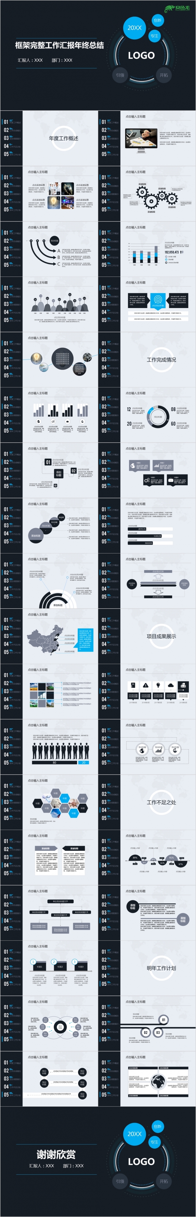 工作汇报年终总结公司简介商务企业培训PPT模板