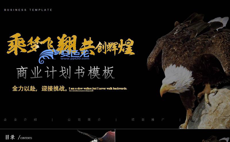 酷炫黑金大气创业融资商业计划书PPT模板缩略图