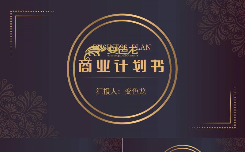 黑金经典风高端大气商业计划书PPT模板缩略图