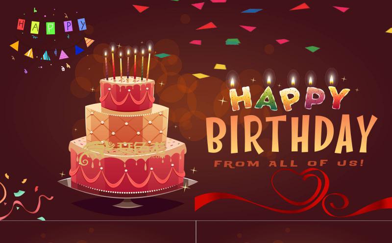 复古风炫酷快闪生日祝福PPT模板缩略图
