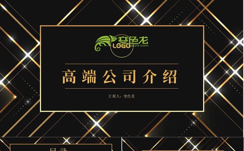 黑金高端商务公司简介PPT模板缩略图