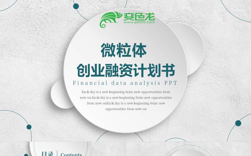 灰色微粒体创业融资计划书PPT模板缩略图