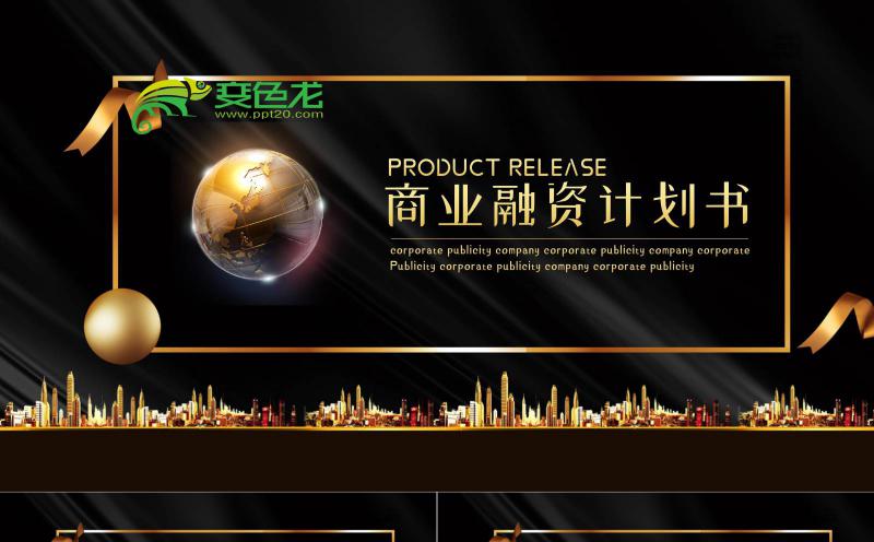 轻奢风大气黑金商业项目计划书PPT模板缩略图